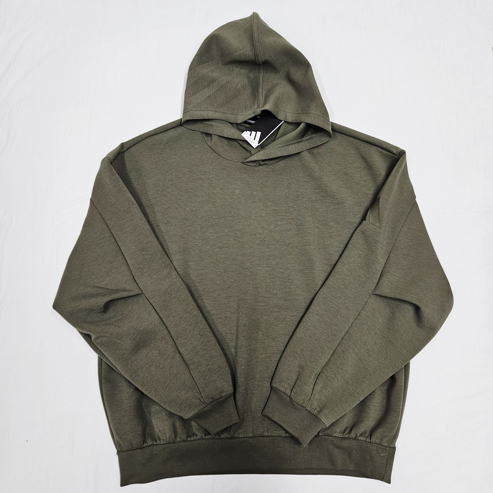 adidas Soft Luxe Hoodie Olive Green KB8087 Men's Size Large